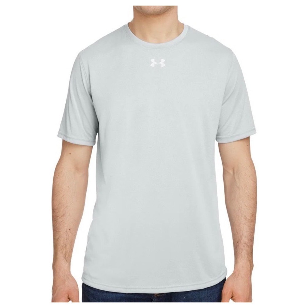 Under Armour Mens Gray Penske Short Sleeve Performance T-Shirt Large NEW